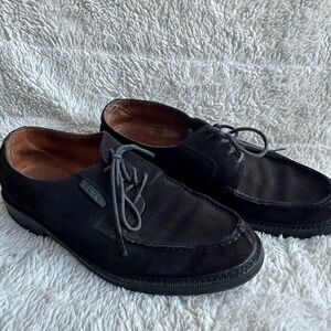 Gucci Black Suede Oxfords